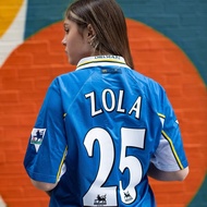 97/99 Season Chelsea Home Vintage Short Sleeve Soccer Team Costume Custom T-Shirt