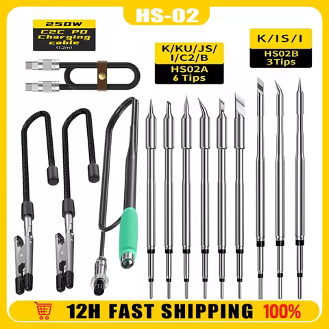 FNIRSI HS-02/HS-02A DWS-200 Welding Station Accessories F210/F245 Handle Robot Arm Iron Tip Assembly