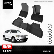 3D Mats พรมปูพื้นรถยนต์ BMW X4 (F26) 2012 - 2017 พรมกันลื่น พรมกันนํ้า พรมรถยนต์