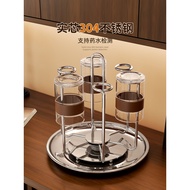 304 Stainless Steel Rotating Cup Holder Drain Storage Rack Upside Down Shelf Tea Cup Holder Speciall