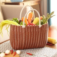 Supplies Props Vegetable Basket Picnic Treasure Woven Outdoor Grocery Shopping Basket Full Set Porta