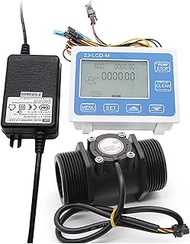 Flow Meter, DN40 Digital Display Flow Quantitative Controller 1-1/2inch Water Flow Sensor Solenoid V