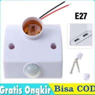 Penawaran Terbaik E27 Fitting Lampu Otomatis Sensor Gerak Delay Motion Light Holder