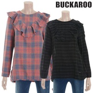 B181SH540P [Buckaroo] Women's Check Frill Decor Shirt