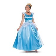 womens Cinderella Costume, Official Disney Princess Cinderella Deluxe Costume Dress