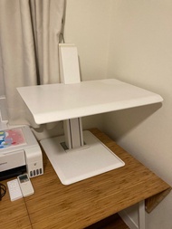 Humanscale QuickStand Eco Sit-Stand Desk Converter (Single Monitor, White) / IKEA Extendable Work De