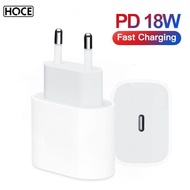 18W USBประเภทCอะแดปเตอร์ชาร์จในรถยนต์สำหรับiPhone 11 12 Pro XS Max XR 8 PD Charger Fast Charging Power Type-C EU USปลั๊กสำหรับที่ชาร์จApple