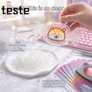 Glass-Colored Perler Bead, Handmade Heat Press Handmade DIY Perler Beads, 2.6mm High-Transparency Tr