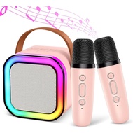 Speaker Karaoke Portabel Bluetooth dengan Mikrofon Wireless dan Lampu RGB - K1/K12/Y1