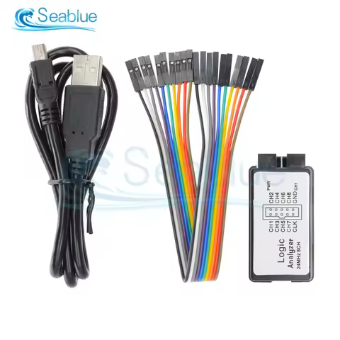 Mini Portable USB Logic Analyzer 24M 8CH Professional Microcontroller ARM FPGA Debug Data Upload Mea