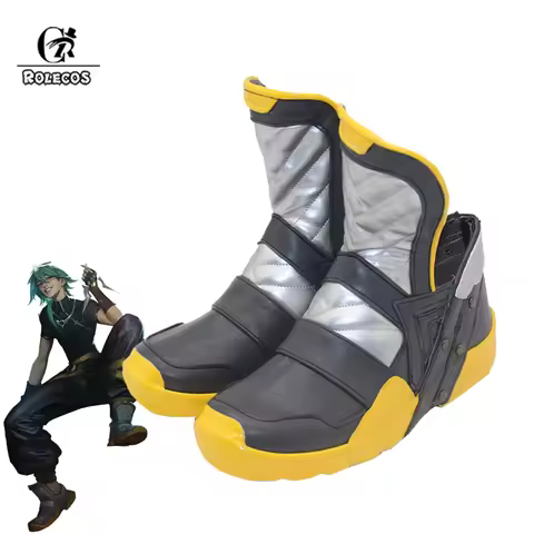 ROLECOS Game LOL HEARTSTEEL Ezreal Cosplay Shoes Flat Men Zipper Sports Shoes Halloween Party Male S