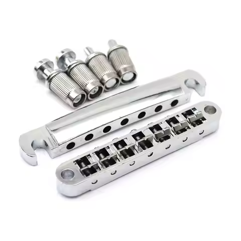 7 String Tune-o-matic Guitar Bridge for LP SG Electric Guitar Replacement Chrome