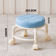 Kursi Mini Bentuk Bulat Dengan Roda Putar 360° Minimalis / Bangku Belajar Berjalan Anak Bayi Balita 