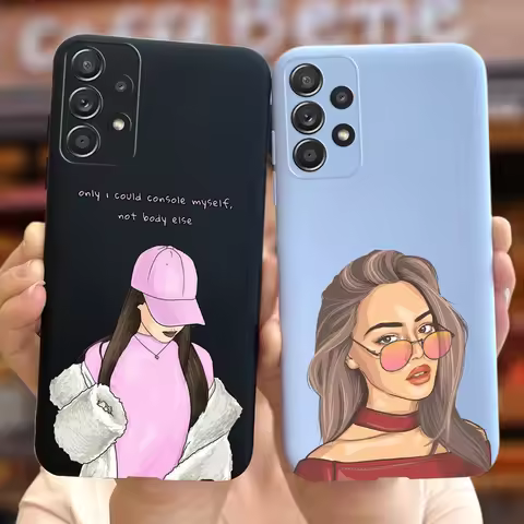 Pertty Girls Cover For Samsung Galaxy A32 Case A52 A72 Soft Silicone Case For Samsung A32 A 52 72 5G