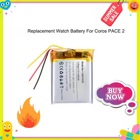 Smart Watch Replacement Batteries for Coros Pace1 M1 (225mAh), for PACE Pro PACE2 PACE2 Pro, for APE