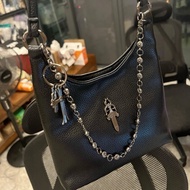 Chrome Hearts Chrome Cross Chain Leather Bag 2026 Cool New High-end Niche Crossbody Bag Retro Women'