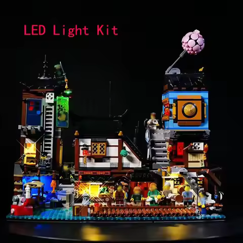 LED Light Set For 70657 NINJAGO City Docks compatible 06083 (Only LED Light, NOT Include The Model B