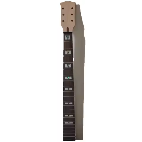 Feiyue Sanded Unfinished Electric Guitar Neck 22F 24.75" Mahogany Rosewood Abalone Inlay
