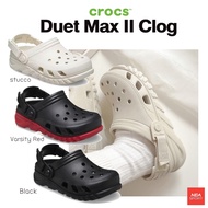 CROCS Duet Max II Clog ตัวเด็ด ออกใหม่ รองเท้า คร็อคส์ แท้ รุ่นฮิต ได้ทั้งชายหญิง ดำแดง 208776-0WQ U