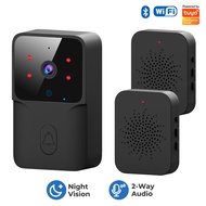 SMATRUL Tuya Wifi Wireless Doorbell with Camera Outdoor High-Definition Anti-Theft Door Bell Night Vision Video Intercom Home Monitor Door Phone Voice
