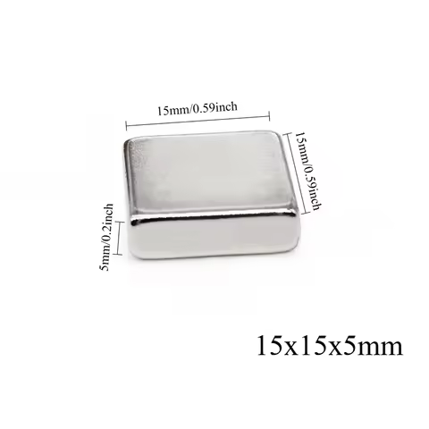 N52 15x15x5 20X20X5 Rectangle Bar Magnet Motor Electric Ebike Neodymium Block Strong Magnets Applica