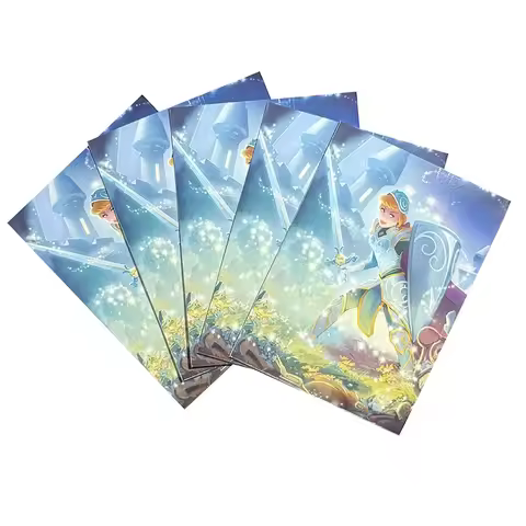 60PCS Lorcana Cinderella Card Sleeves Standard Size Trading Card Protector Transparent Playing Game