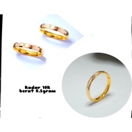 Cincin Emas Kadar 10K/Cincin 0.5Gram/ Cincin Pipa Kaca /Ring S/Cincin