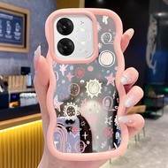 Casing For ITEL A80 Case Cesing Star Glitter Silicone Pattern Wavy edge Mirror Casing Casing Softcas