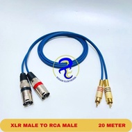 kabel xlr canon male to rca male cable audio mixer 20 meter