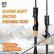 FISHINGFANS ORCA 5' 5'6 6' UL ULTRALIGHT SOLID TIP CARBON MATERIAL BIG DRAG POWER TAPERED HANDLE 1-5