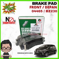 ORIGINAL PERODUA MYVI G3 X H ADVANCE 2018 BRAKE PAD 100% 04465-BZ230
