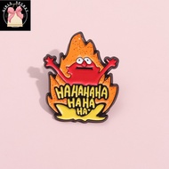 QQBPinColoWorld Anime Laugh Hahaha Brooch Pins Funny