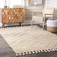 nuLOOM Simbo Greek Eye Trellis Area Rug, 5' x 8', Beige