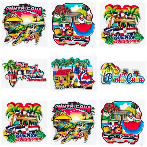 Dominican Republic Travel Souvenir Fridge Magnet 3D Fridge Magnet Handmade Fridge Magnet Decorative 