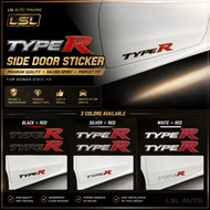 Car Side Door Sticker Honda TYPE R civic FD vtec ivtec RS 2.0 1.8 sport racing Civic FD Type R Door 