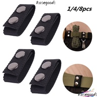 ROSEGOOD 1/4/8Pcs Belt Keeper  Double Snaps Outdoor Nylon Strap