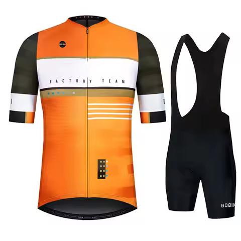 Gobikful Men's Cycling Jersey Seamless Compression, Men's Cycling Jersey Breathable Quick-drying Men