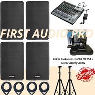 terlaris Paket akustik 6 HUPER QA15A + Mixer Ashley AX8N ORIGINAL