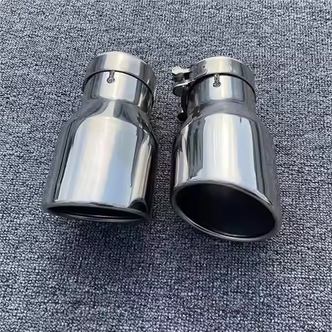 20cm 63mm to 101mm Exhaust Tips 2.5" to 4 " Tailpipe Bevel Tail Throat Tail Pipe Steel Exhaust Tips