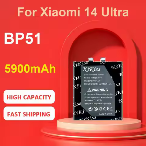 KiKiss Battery For Xiaomi 14 Ultra,BP51,5900mAh