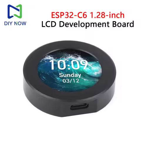 ESP32‑C6 1.28 Inch 240x240 Round LCD Development Board Module GC9A01A WiFi6 BLE5 16MB Flash LVGL GUI