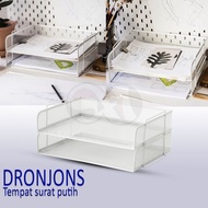 White letter holder / file rack / document organizer 2 layers A4 PAPER 2 layers