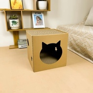 2-story scratching house for cats, scratching box for cats, scratching nest for cats