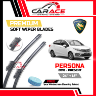 PROTON PERSONA VVT 2018-2023 Present | CARACE Premium Soft Wiper Blades 24"+16" | Front Set OEM Wipe