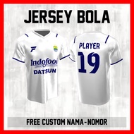 Persib Bandung Football Jersey White Club Shoulder Stripe Custom Shirt Name and Back Number - 4