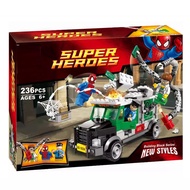 LEGO Superhero Spider Man Octopus Doctor Robbes Truck 76015 Chinese Building Block Childrens Assembl