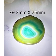 Agate plate / Decoration with pendant hole