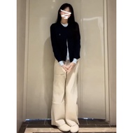 拼接上衣patchwork top初秋假两件针织开衫上衣女2025秋季新款薄款韩系慵懒感外套新款2025.12.7