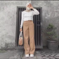 Slit pant celana kulot reguler