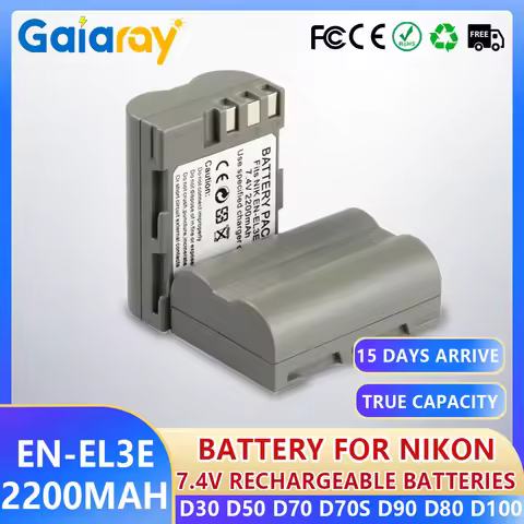 2200mAh EN-EL3E EN EL3E Li-ion Battery EN EL3e Camera Bateria for Nikon D50 D70 D70s D80 D90 D100 D2